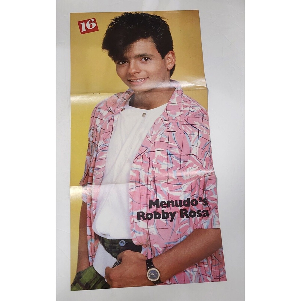 Menudo's Robby Rosa Kirk Cameron color 3pg poster vintage clipping 1980s 11x23